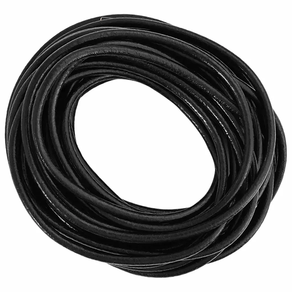 Cordino in Pelle Nero Ø4 mm x 50 m Pelle 42021966 - Image 3