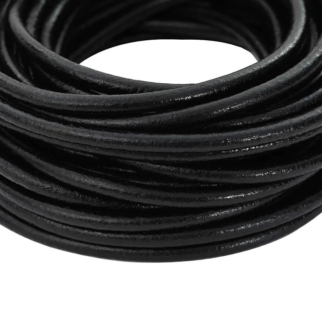 Cordino in Pelle Nero Ø4 mm x 50 m Pelle 42021966 - Image 4
