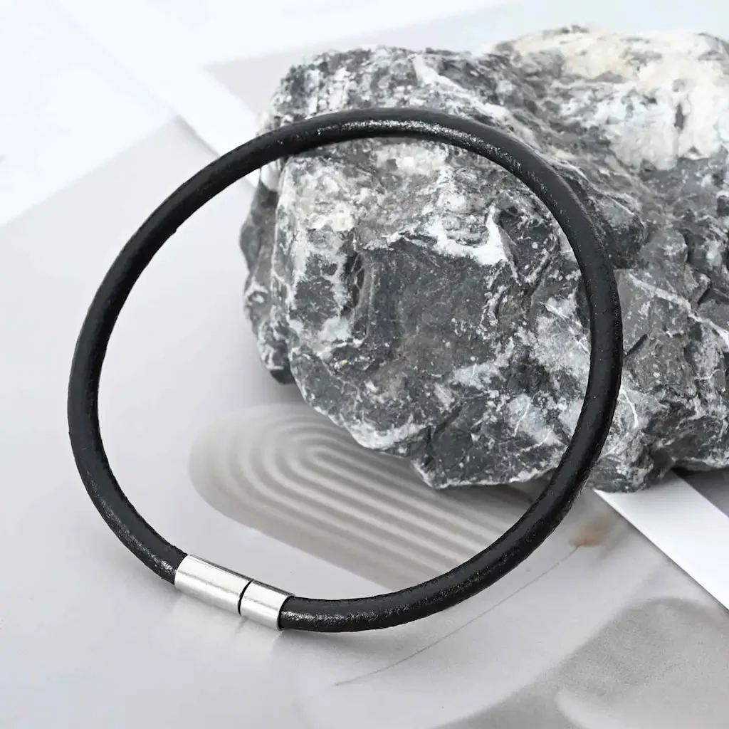Cordino in Pelle Nero Ø4 mm x 50 m Pelle 42021966 - Image 5