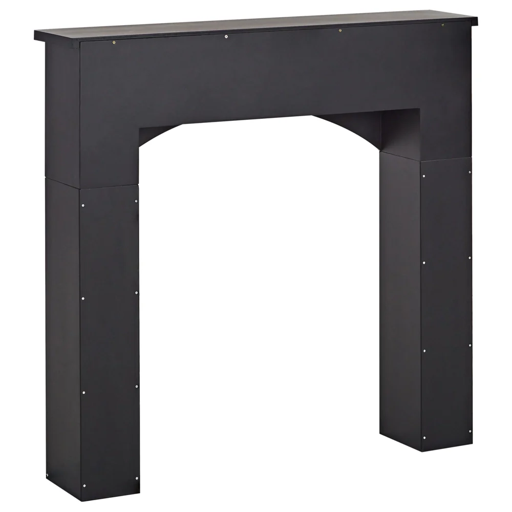Cornice caminetto in MDF nero decorazione del soggiorno in stile country per soggiorni tradizionali - Image 4