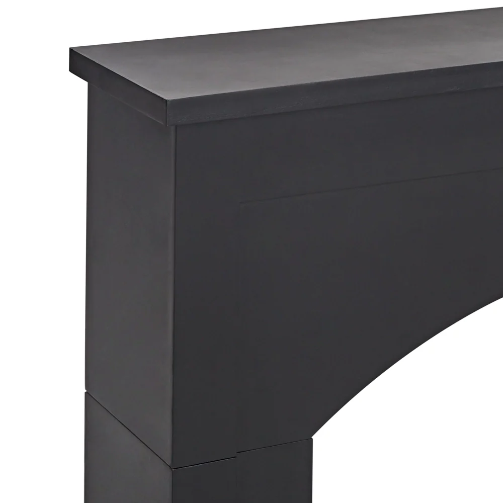 Cornice caminetto in MDF nero decorazione del soggiorno in stile country per soggiorni tradizionali - Image 5