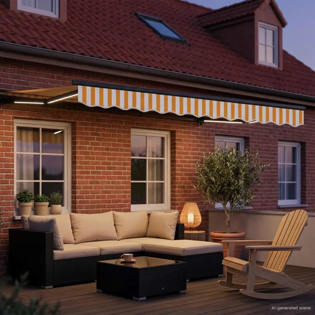 Cornice per Tenda Manuale con LED 3,5 x 2 m - Image 3