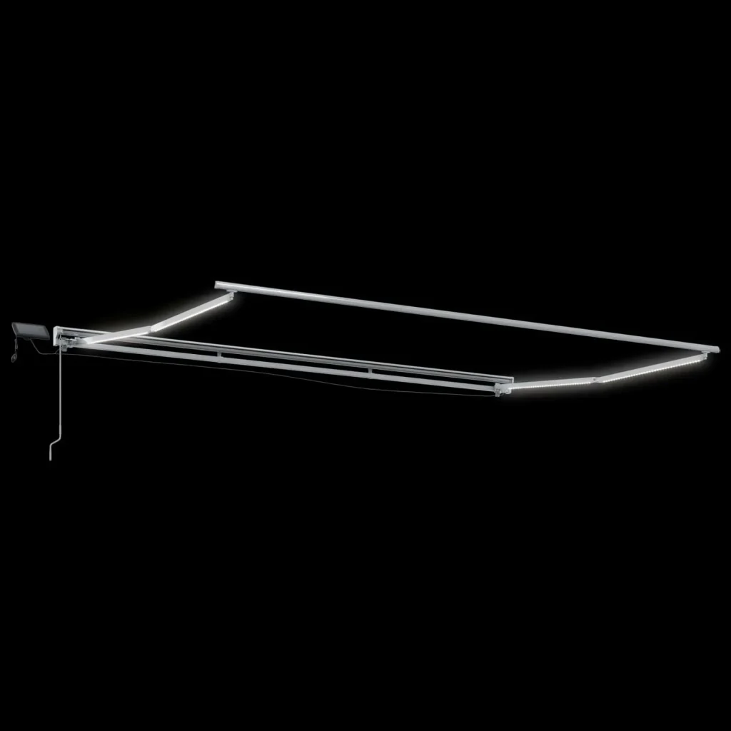 Cornice per Tenda Manuale con LED Borgogna e Bianco 5 × 3,5 m 3420710 - Image 6