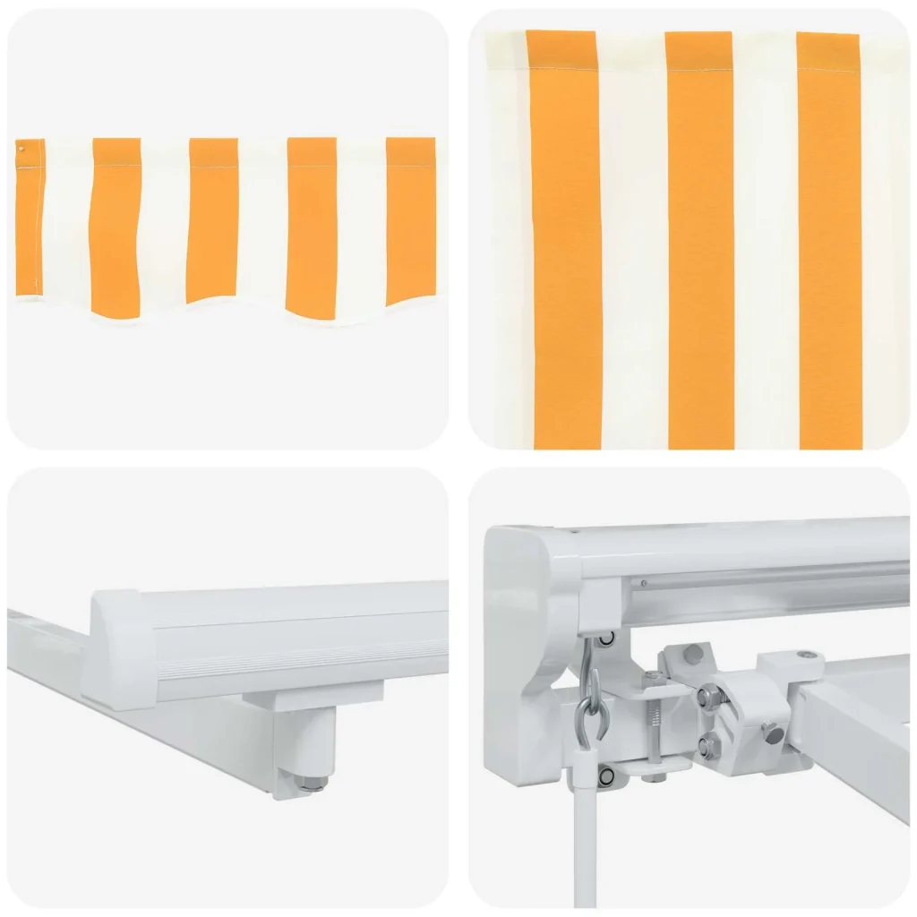 Cornice per Tenda Manuale con LED Giallo e Bianco 3,5 x 2 m - Image 9