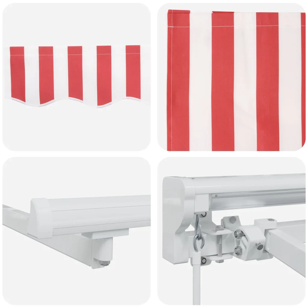 Cornice per Tenda Manuale con LED Rosso e Bianco 4,5 × 3 m - Image 9