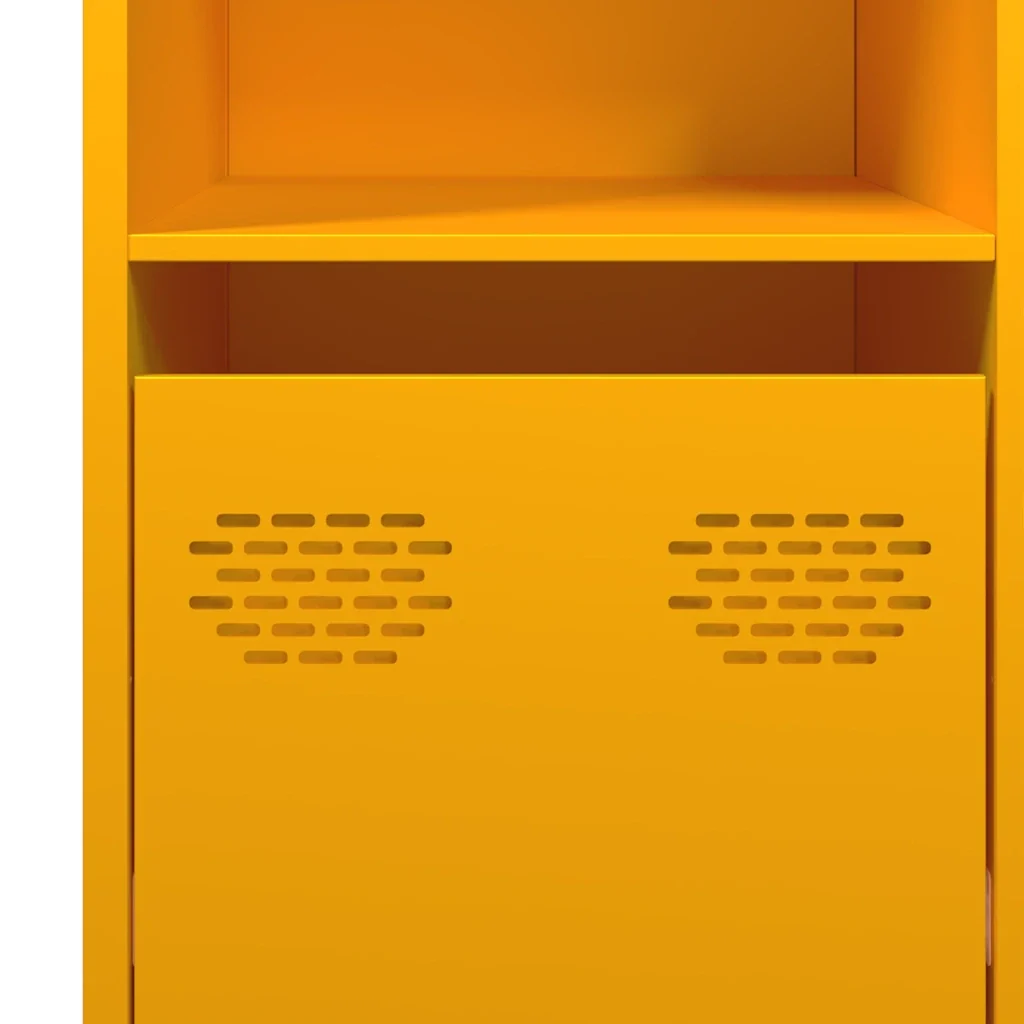 Credenza Giallo Senape 135x39x73,5 cm Acciaio Laminato a Freddo 3307164 - Image 10