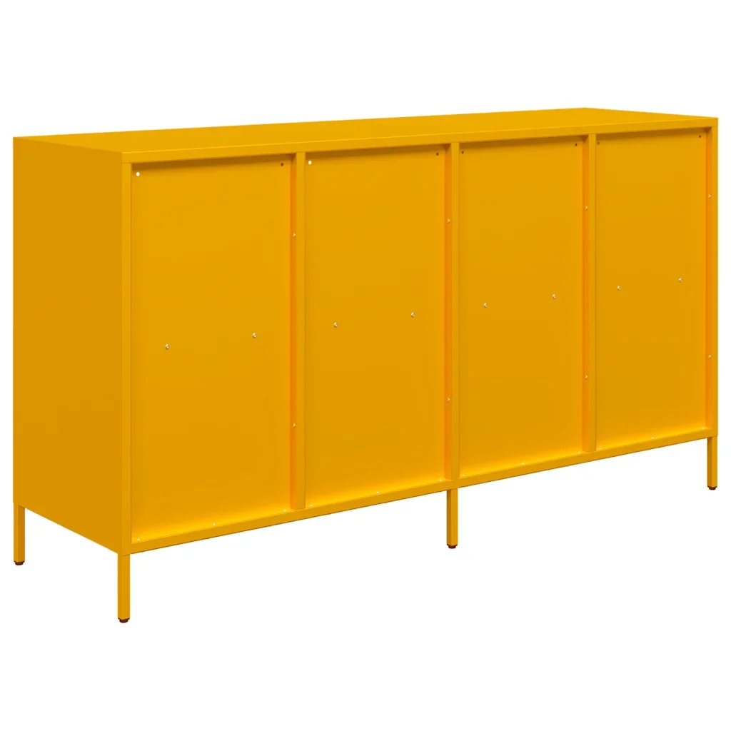 Credenza Giallo Senape 135x39x73,5 cm Acciaio Laminato a Freddo 3307164 - Image 7