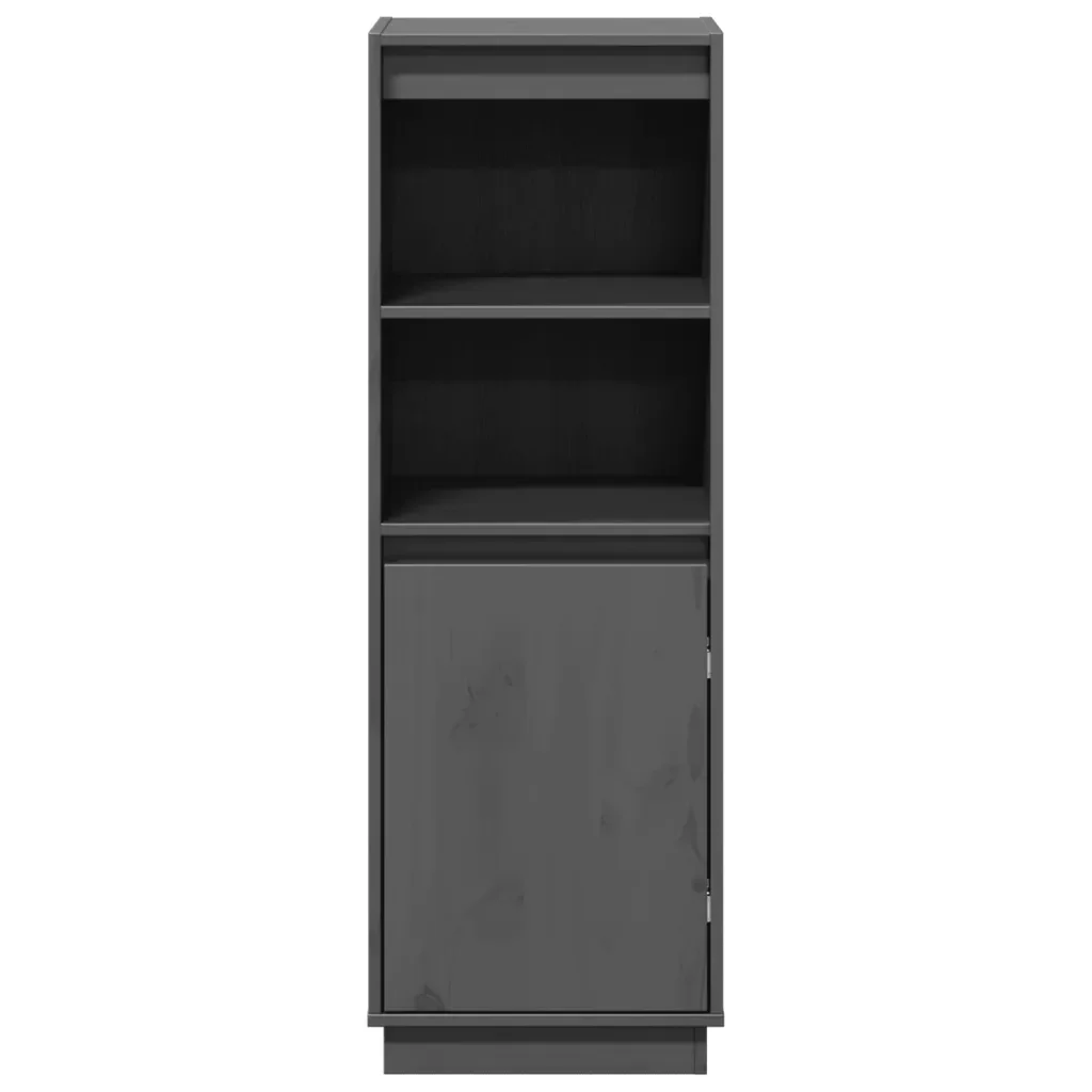 Credenza Grigia 37x34x110 cm in Legno Massello di Pino cod mxl 16662 - Image 4