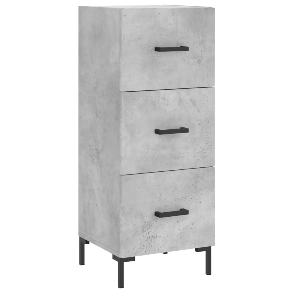 Credenza Grigio Cemento 34,5x34x180 cm in Legno Multistrato 3200197 - Image 5