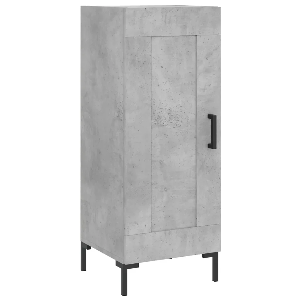 Credenza Grigio Cemento 34,5x34x180 cm in Legno Multistrato 3200453 - Image 5