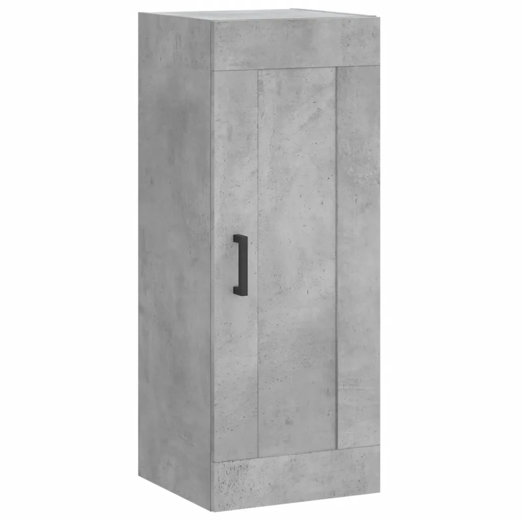 Credenza Grigio Cemento 34,5x34x180 cm in Legno Multistrato 3200453 - Image 7