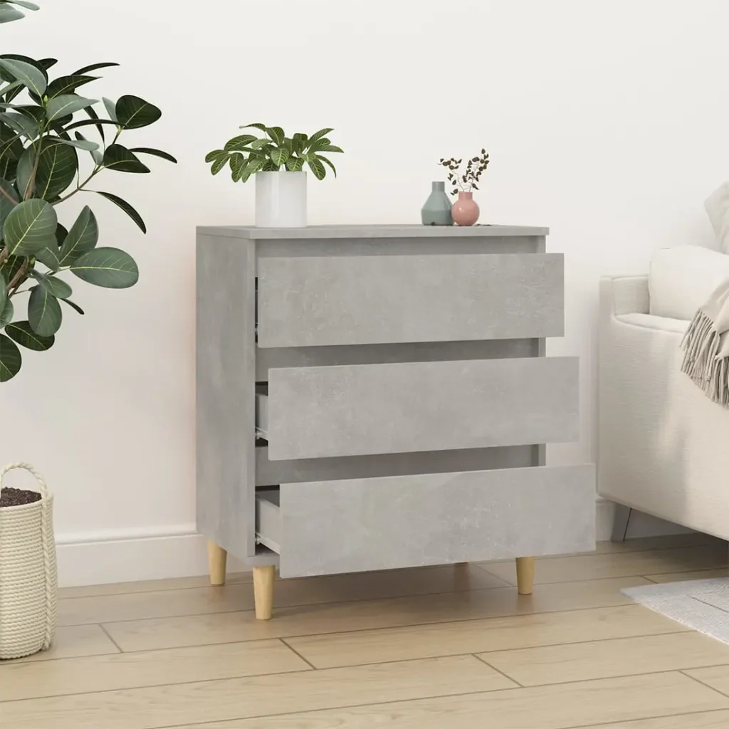 Credenza Grigio Cemento 60x35x70 cm in Legno Multistrato cod mxl 27280 - Image 3
