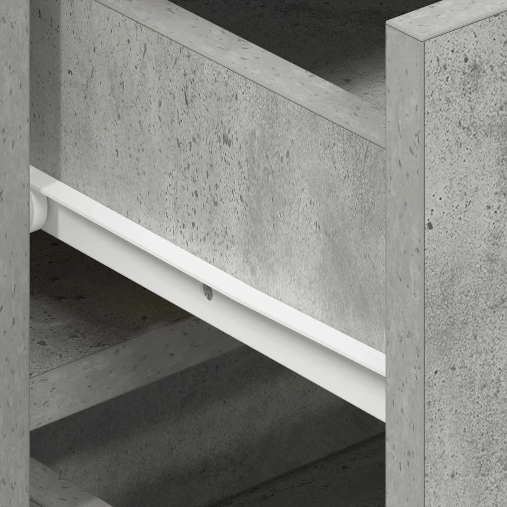 Credenza Grigio cemento 120 x 36 x 69 cm Legno multistrato 3333859 - Image 10