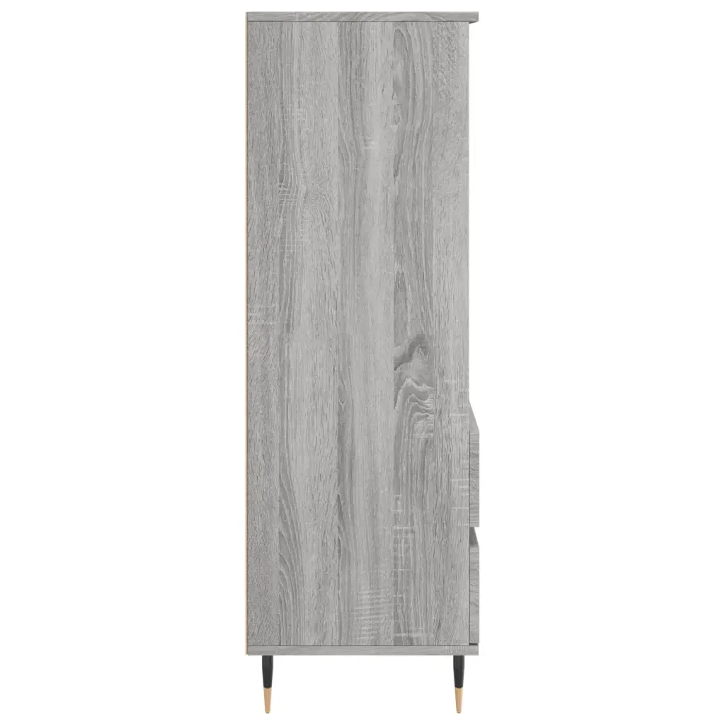 Credenza Grigio Sonoma 40x36x110 cm in Legno Multistrato 831506 - Image 7