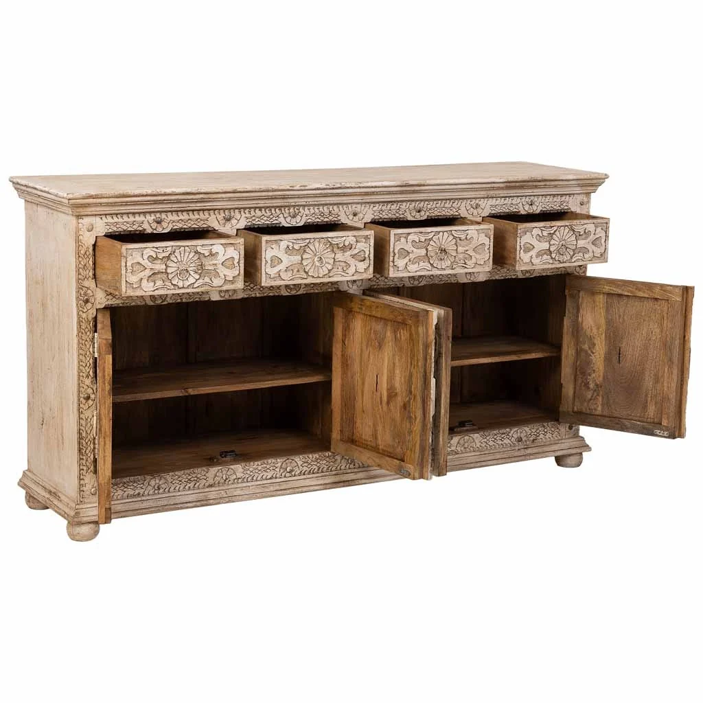 Credenza in legno beige 180x45x96 - Image 5