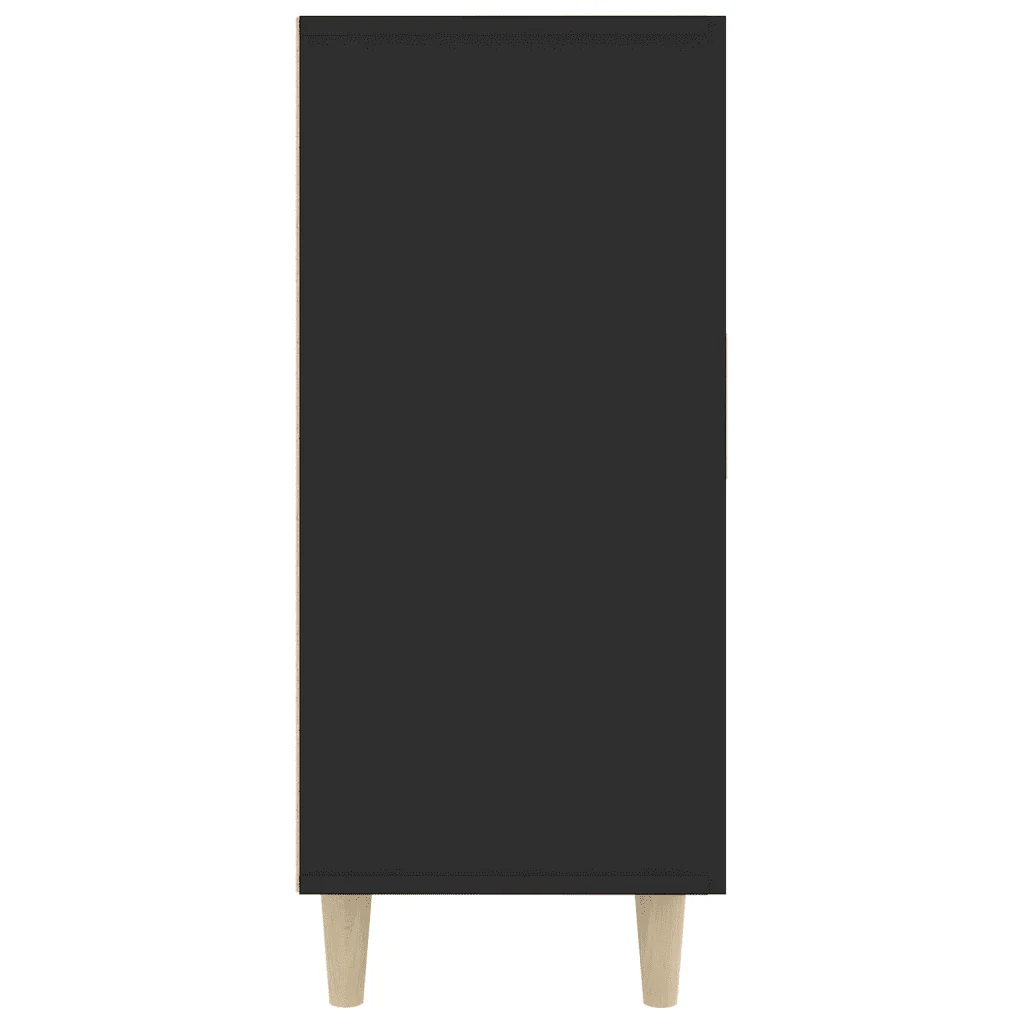 Credenza Nera 90x34x80 cm in Legno Multistrato 812493 - Image 5