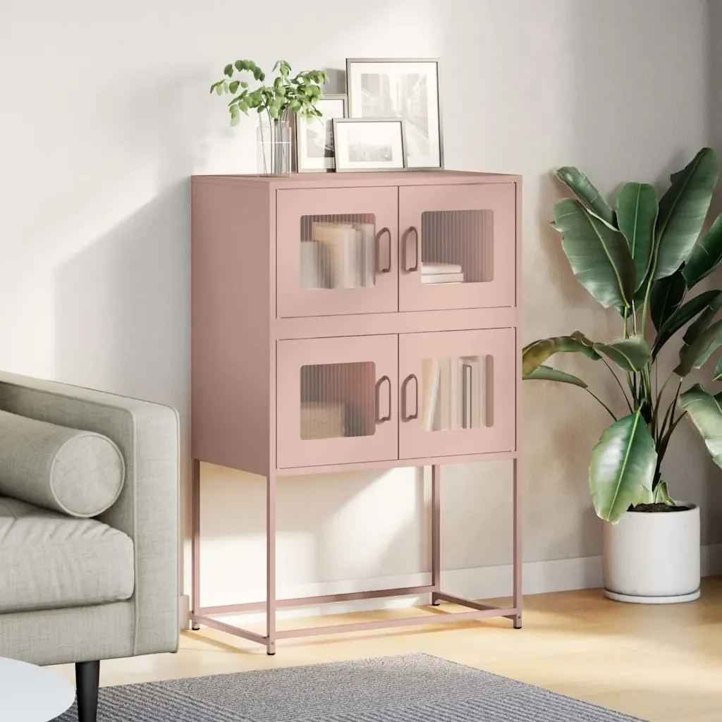 Credenza Rosa 68x39x107 cm in Acciaio 853345 - Image 3