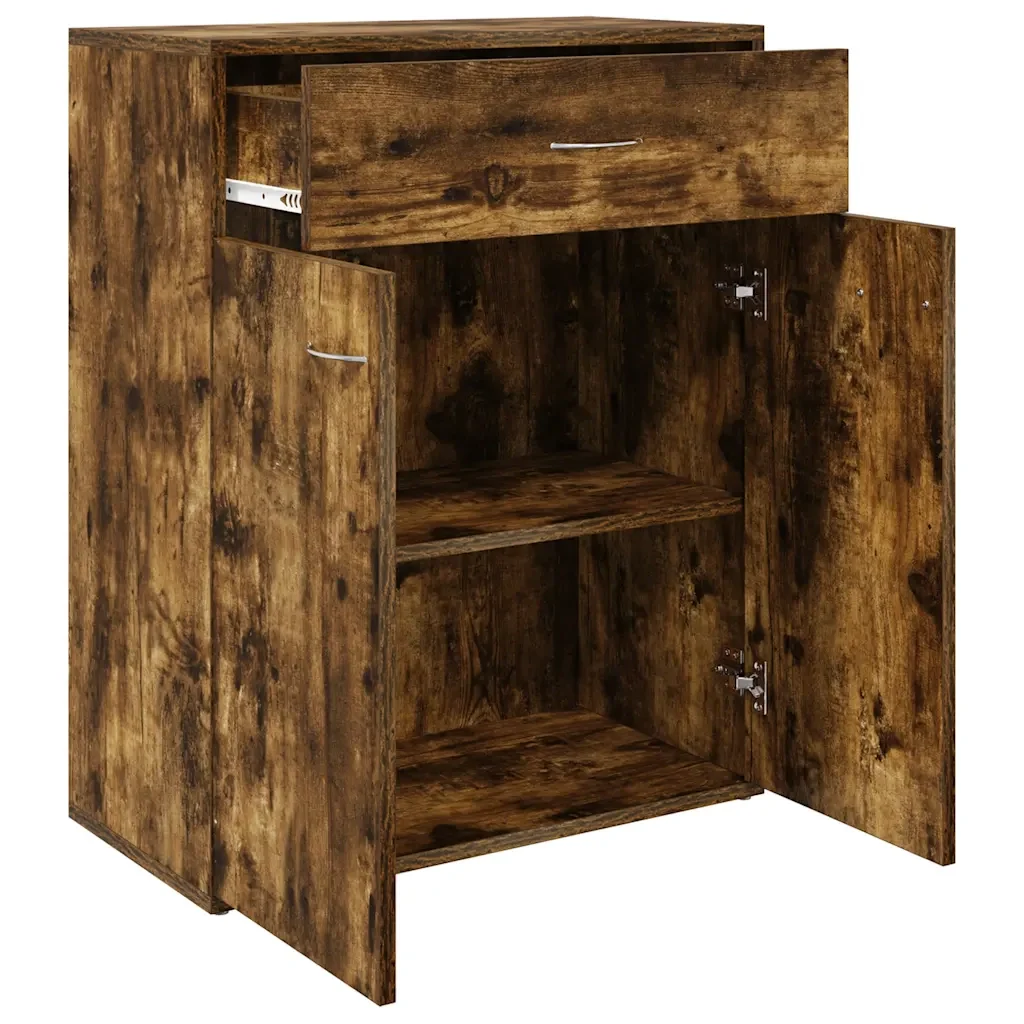 Credenza Rovere Fumo 60x30x75 cm in Legno Multistrato 815375 - Image 4