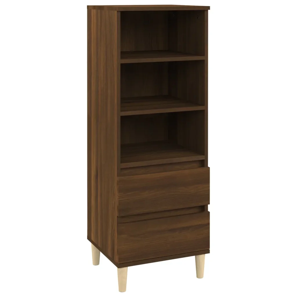 Credenza Rovere Marrone 40x36x110 cm in Legno Multistrato 821243 - Image 2