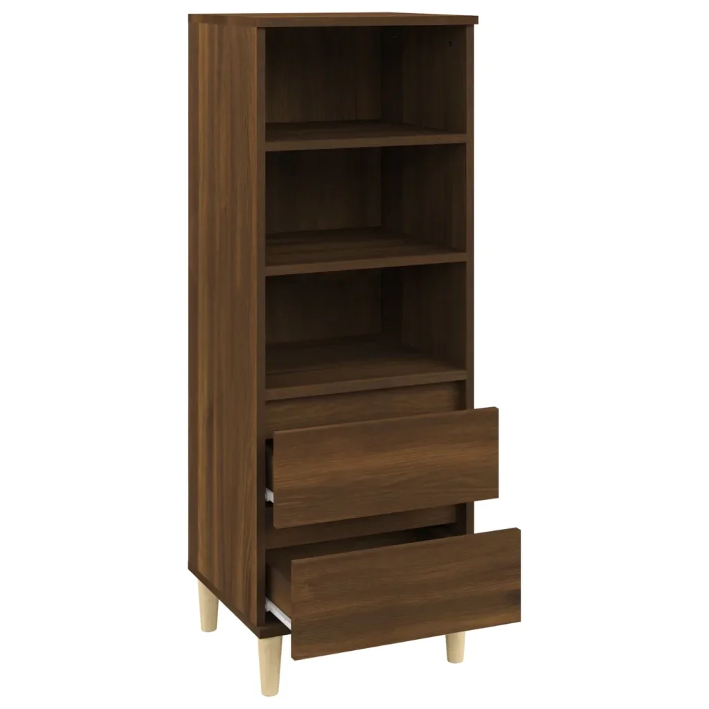 Credenza Rovere Marrone 40x36x110 cm in Legno Multistrato 821243 - Image 4
