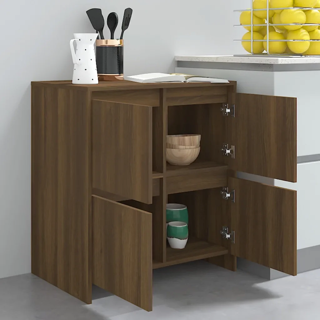 Credenza Rovere Marrone 70x41x75 cm in Truciolato 813013 - Image 8