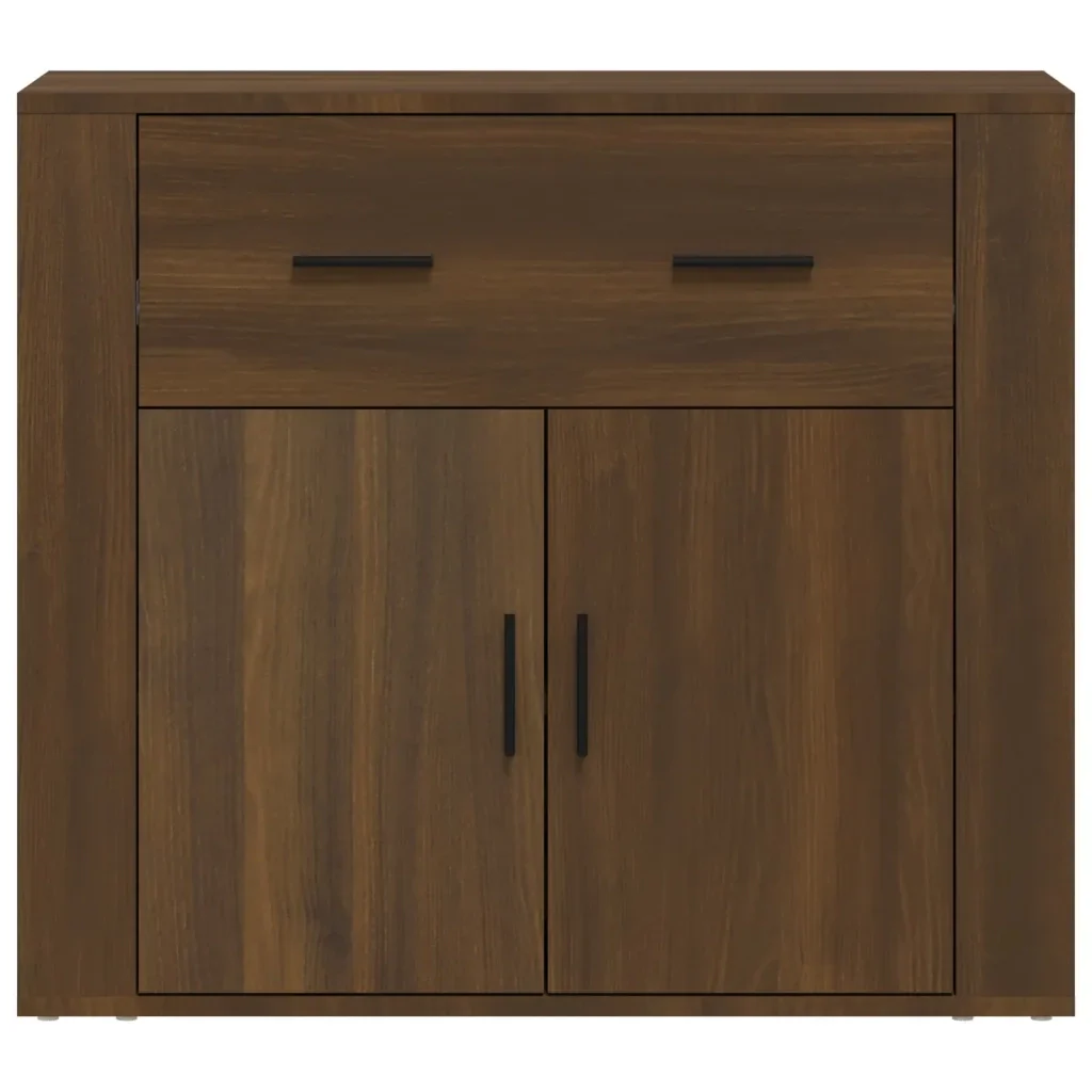 Credenza Rovere Marrone 80x33x70 cm in Legno Multistrato - Image 3