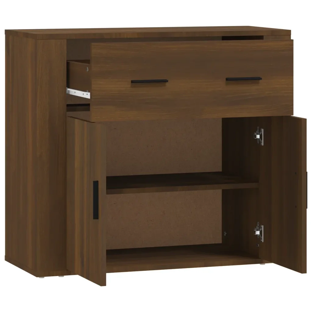 Credenza Rovere Marrone 80x33x70 cm in Legno Multistrato - Image 4