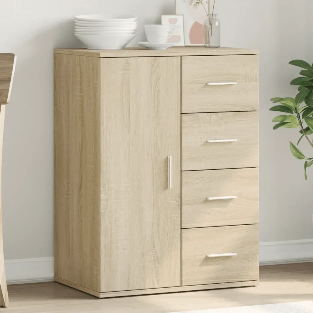 Credenza Rovere Sonoma 59x39x80 cm in Legno Multistrato 840536