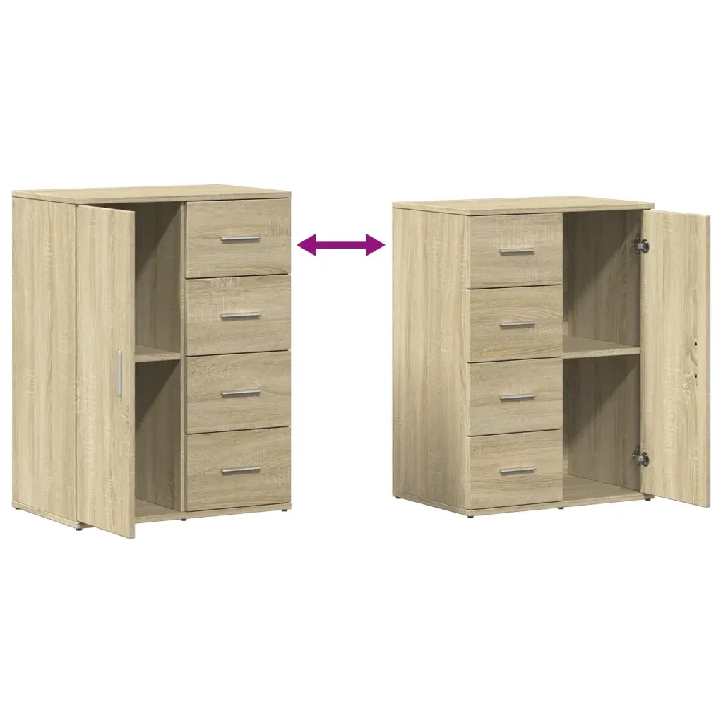 Credenza Rovere Sonoma 59x39x80 cm in Legno Multistrato 840536 - Image 8