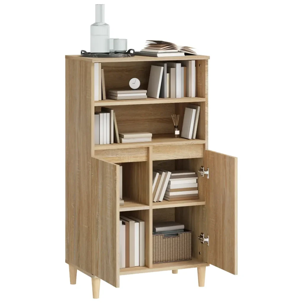 Credenza Rovere Sonoma 60x36x110 cm in Legno Multistrato 821223 - Image 6