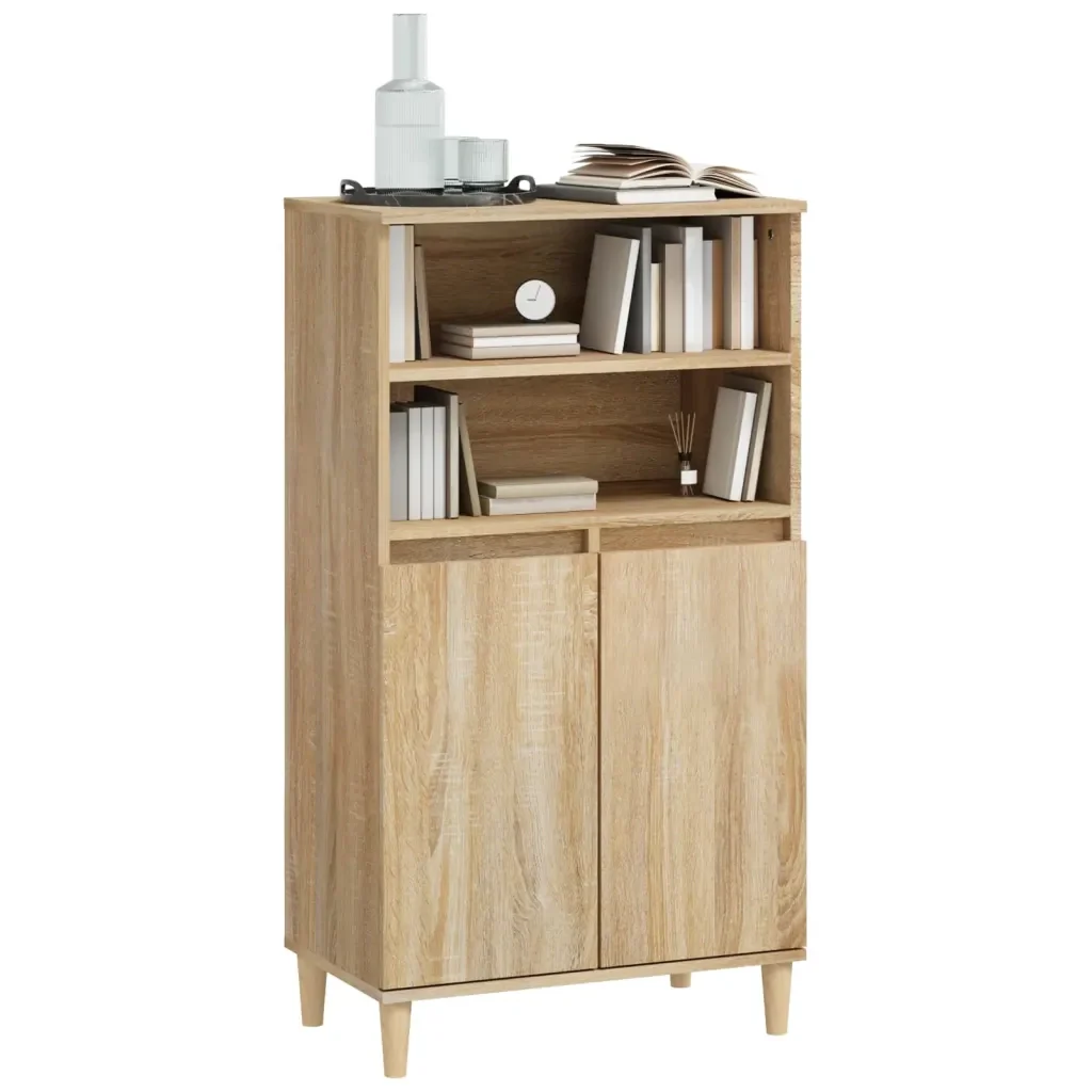 Credenza Rovere Sonoma 60x36x110 cm in Legno Multistrato 821223 - Image 7