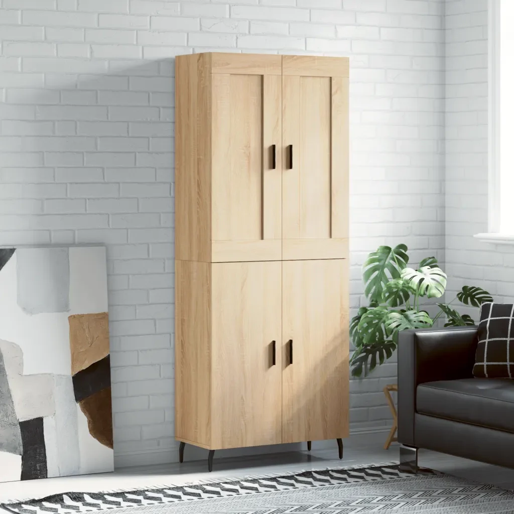 Credenza Rovere Sonoma 69,5x34x180 cm in Legno Multistrato 3199572