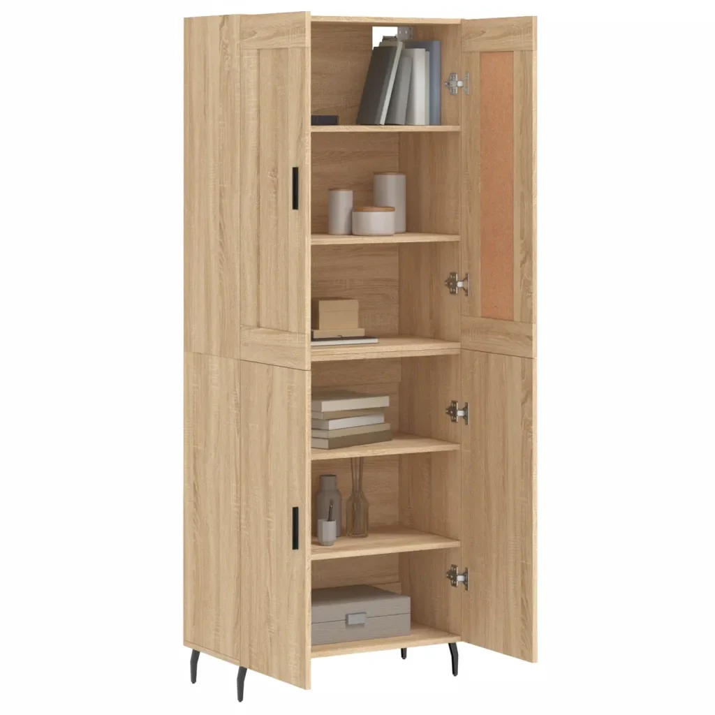 Credenza Rovere Sonoma 69,5x34x180 cm in Legno Multistrato 3199572 - Image 3