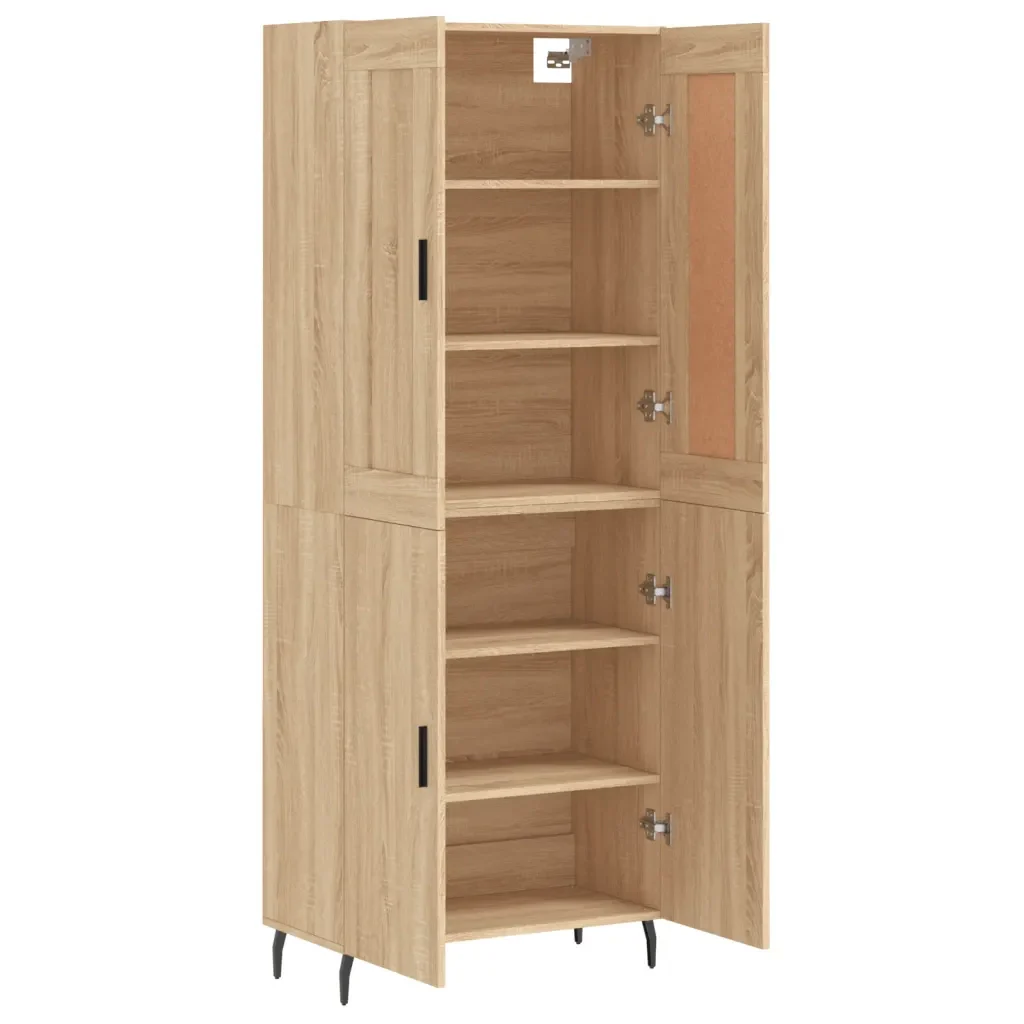Credenza Rovere Sonoma 69,5x34x180 cm in Legno Multistrato 3199572 - Image 4