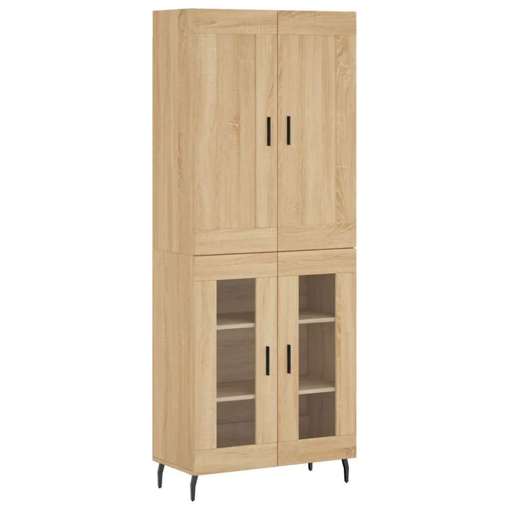 Credenza Rovere Sonoma 69,5x34x180 cm in Legno Multistrato 3199636 - Image 2