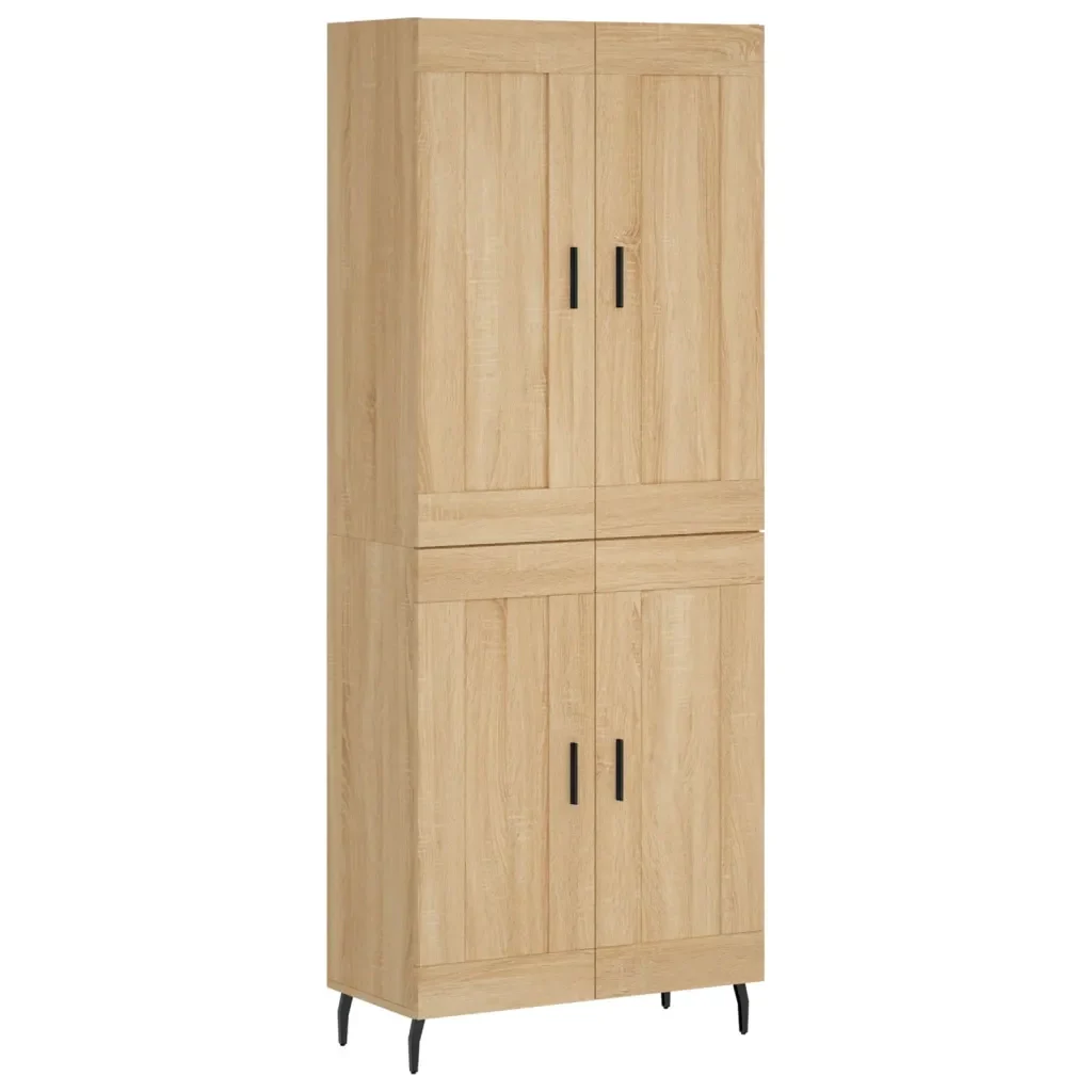 Credenza Rovere Sonoma 69,5x34x180 cm in Legno Multistrato 3199700 - Image 2