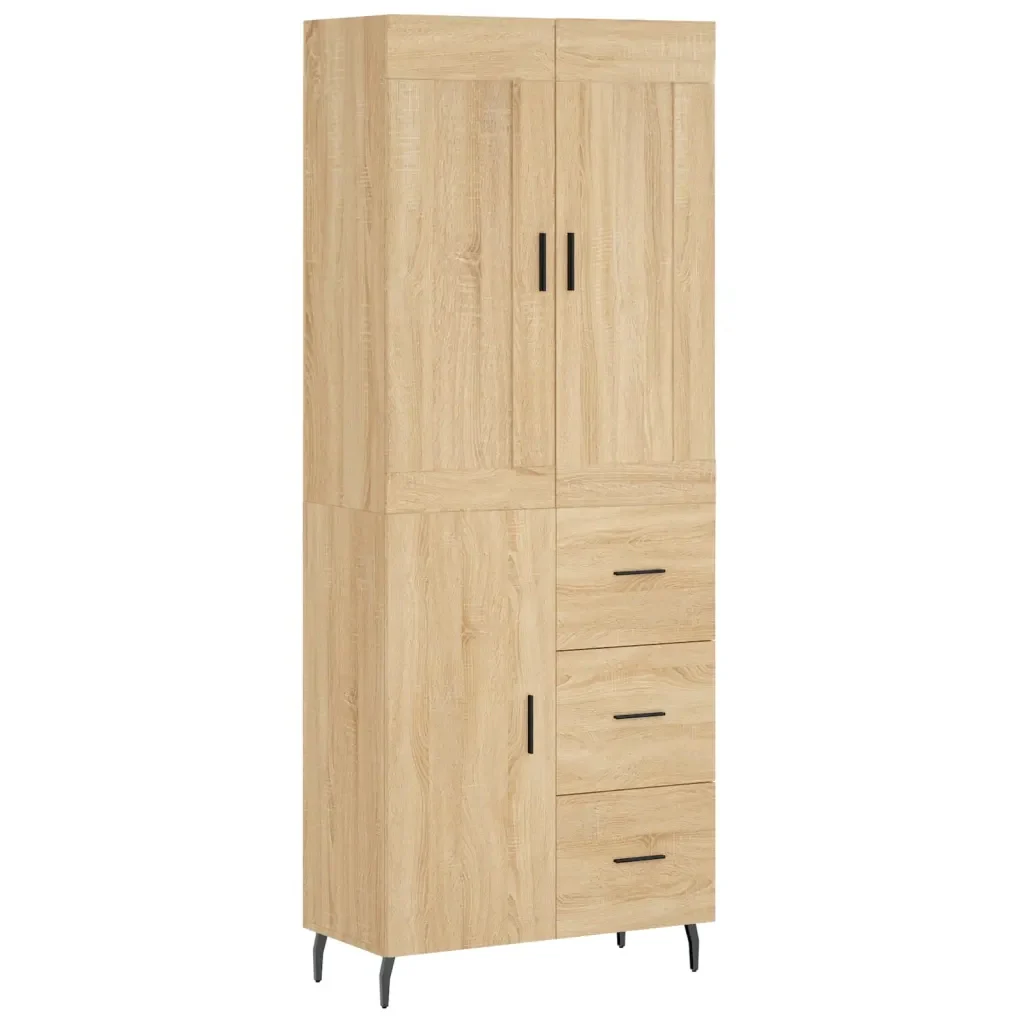 Credenza Rovere Sonoma 69,5x34x180 cm in Legno Multistrato 3199828 - Image 2