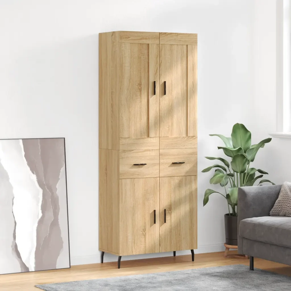 Credenza Rovere Sonoma 69,5x34x180 cm in Legno Multistrato 3199892