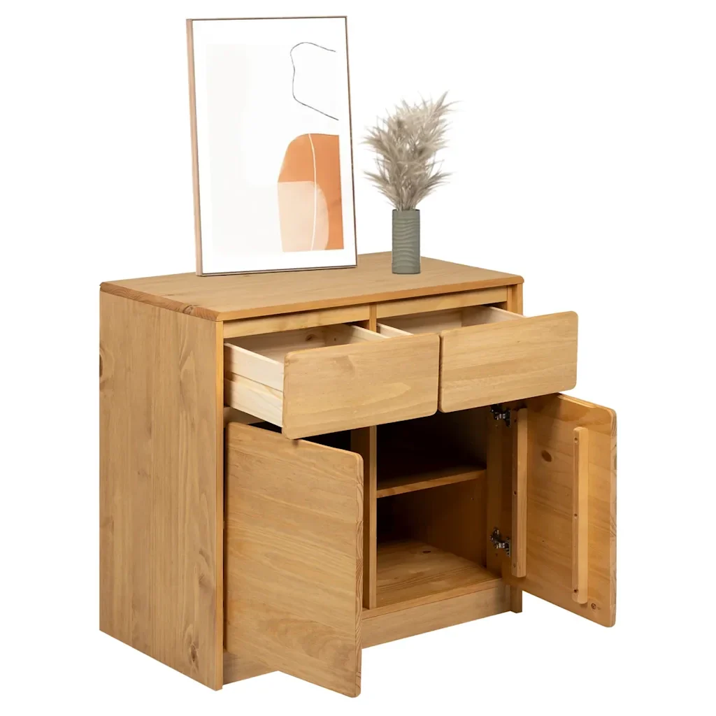 Credenza SAUDA 80x43x75,5 cm in Legno Massello di Pino - Image 3