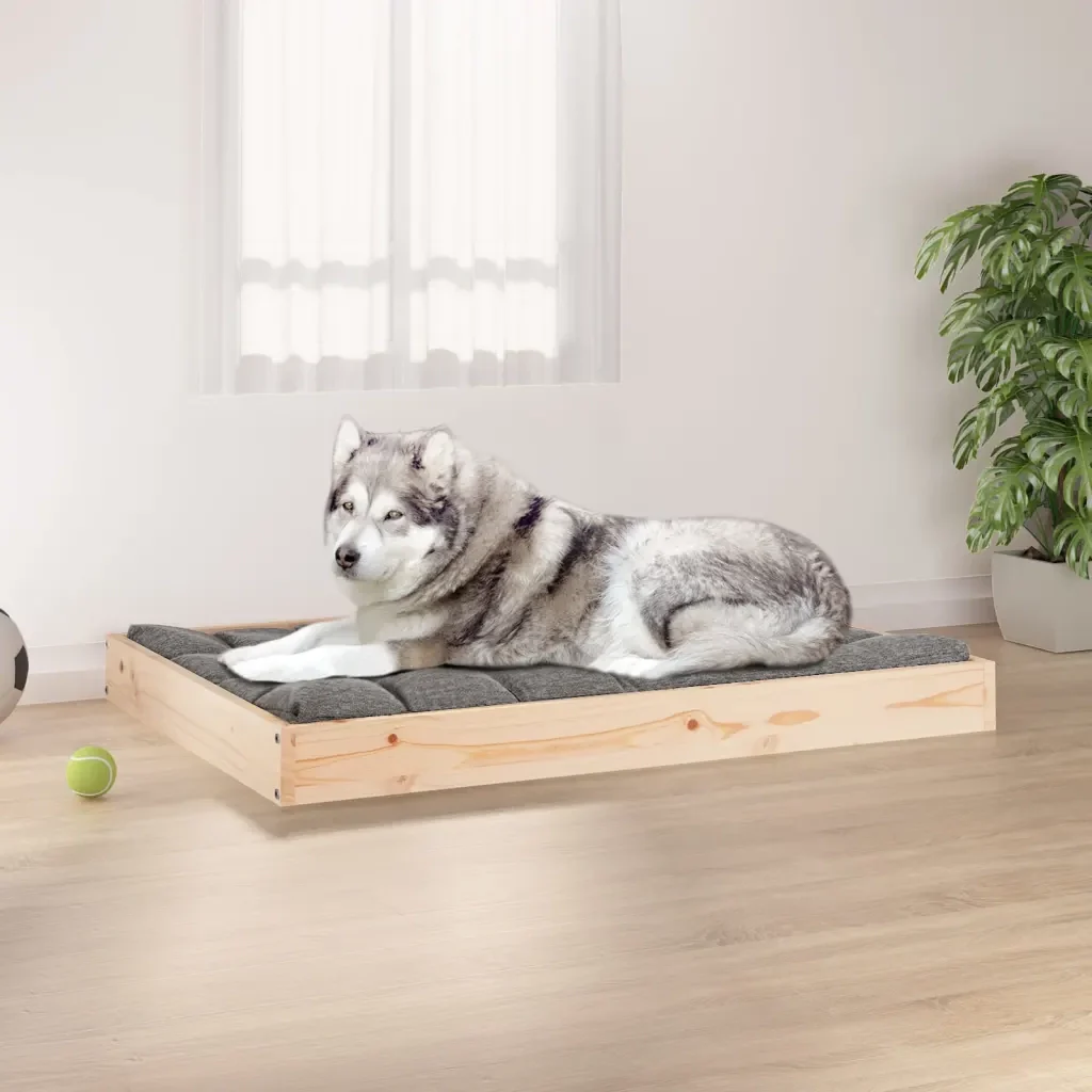 Cuccia per Cani 101,5x74x9 cm in Legno Massello di Pino 820866