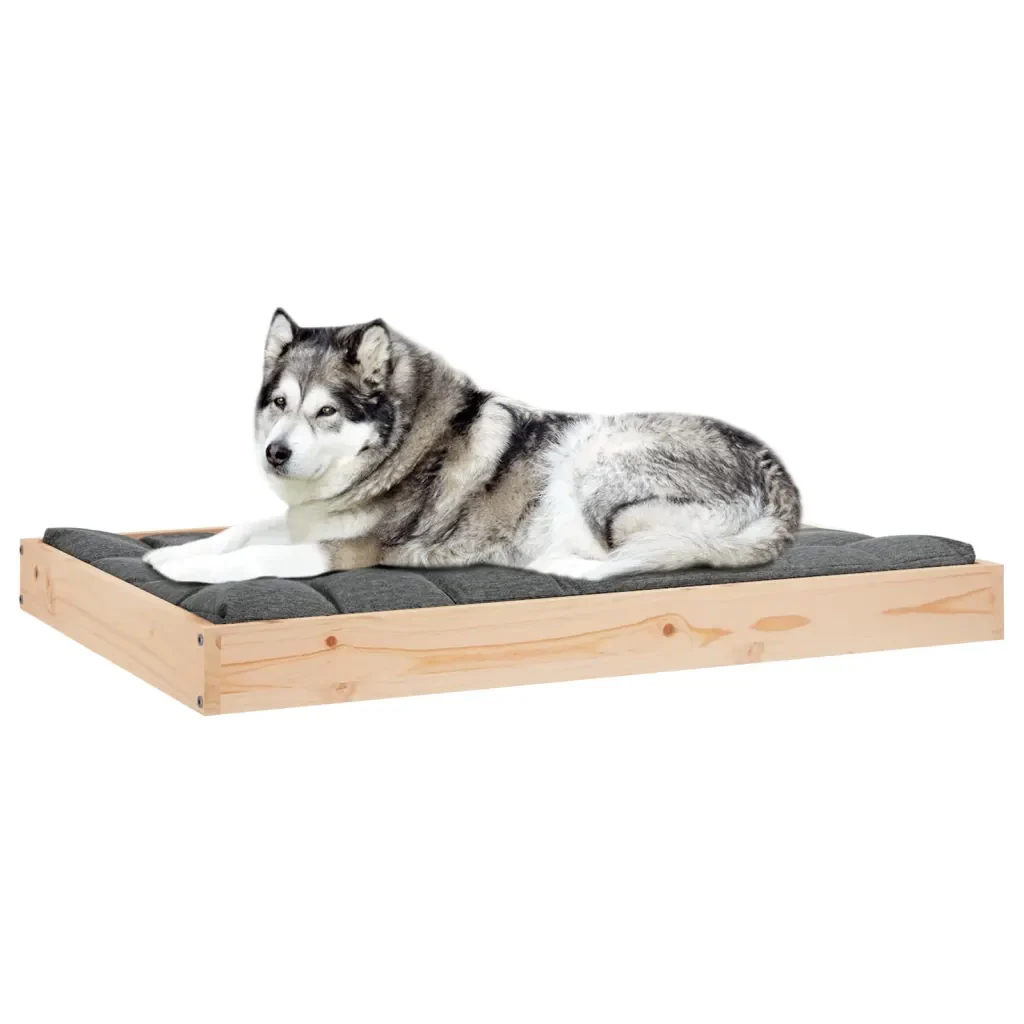 Cuccia per Cani 101,5x74x9 cm in Legno Massello di Pino 820866 - Image 6