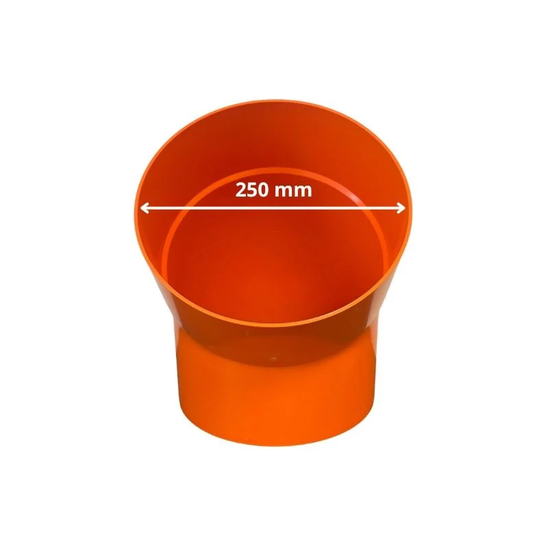Curva 45° in pvc : Colore - Arancio, Diametro - 250 - Image 4
