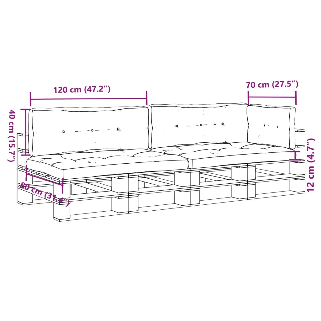 Cuscini per Pallet 5 pz Rosso Vino in Tessuto 3217140 - Image 10