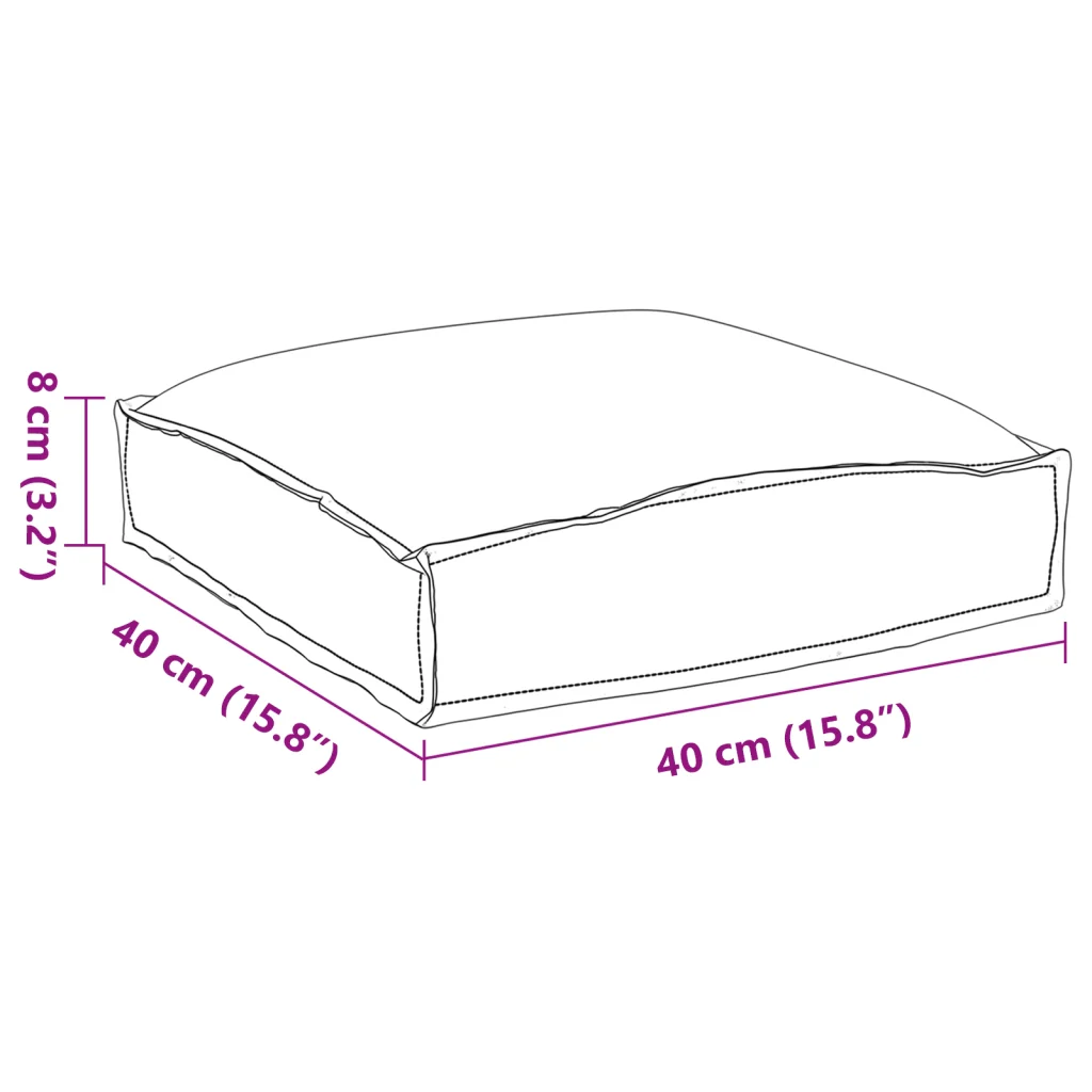 Cuscini per pallet per seduta 4 pezzi Tortora 40x40x8 cm Tessuto Oxford - Image 10