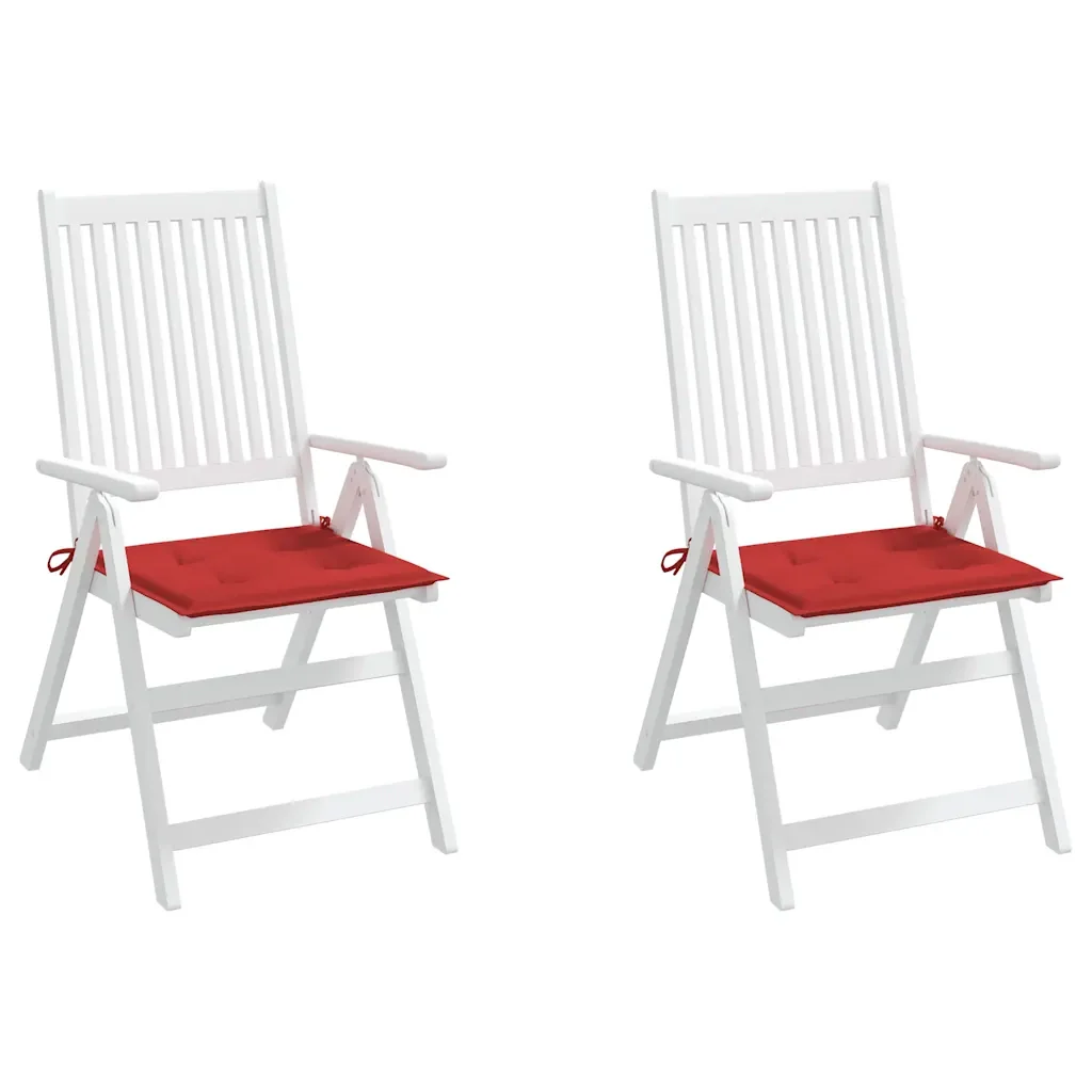 Cuscini per Sedia 2 pz Rossi 40x40x4 cm in Tessuto Oxford 314014 - Image 4