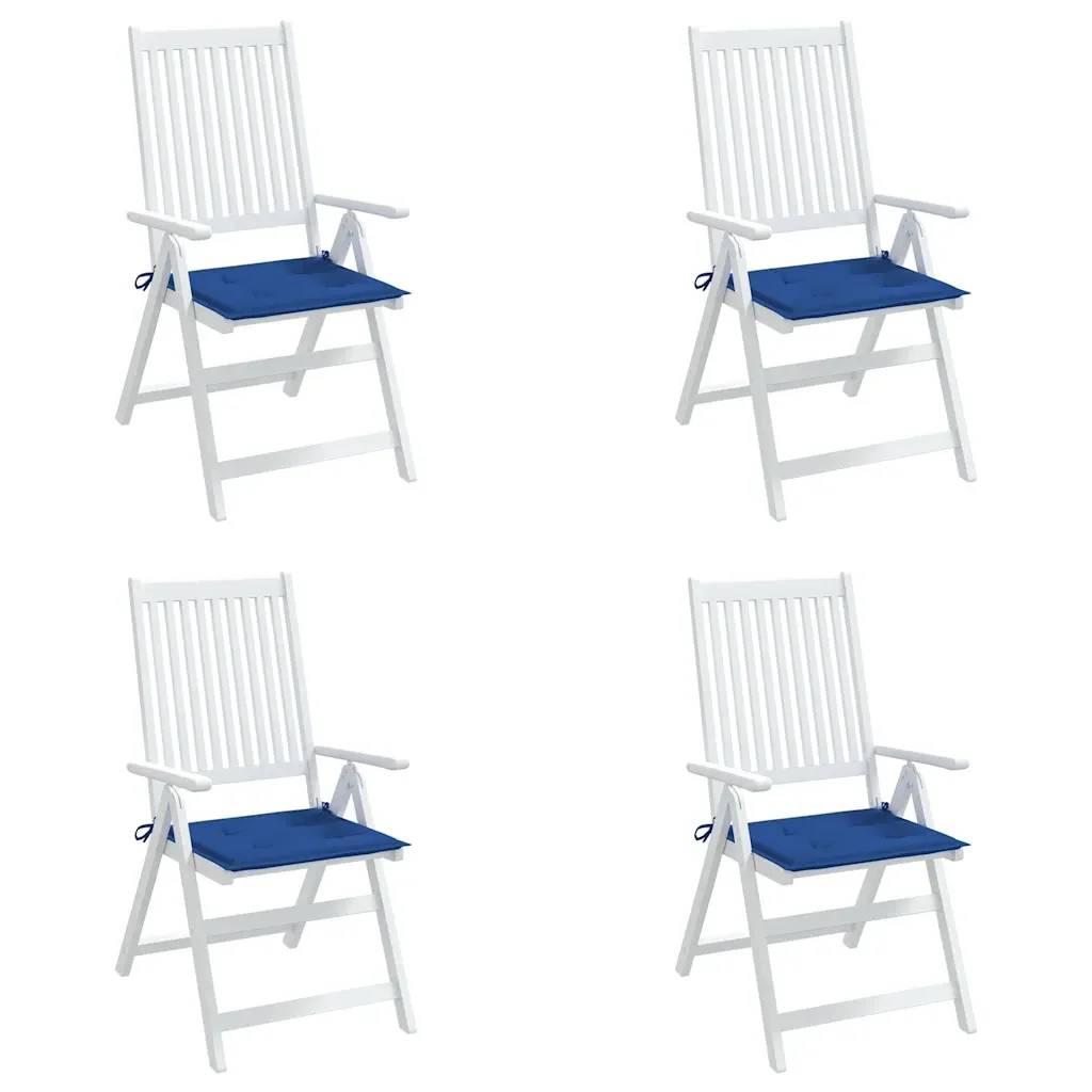 Cuscini per Sedia 4 pz Blu Reale 40x40x4 cm in Tessuto Oxford 314024 - Image 4
