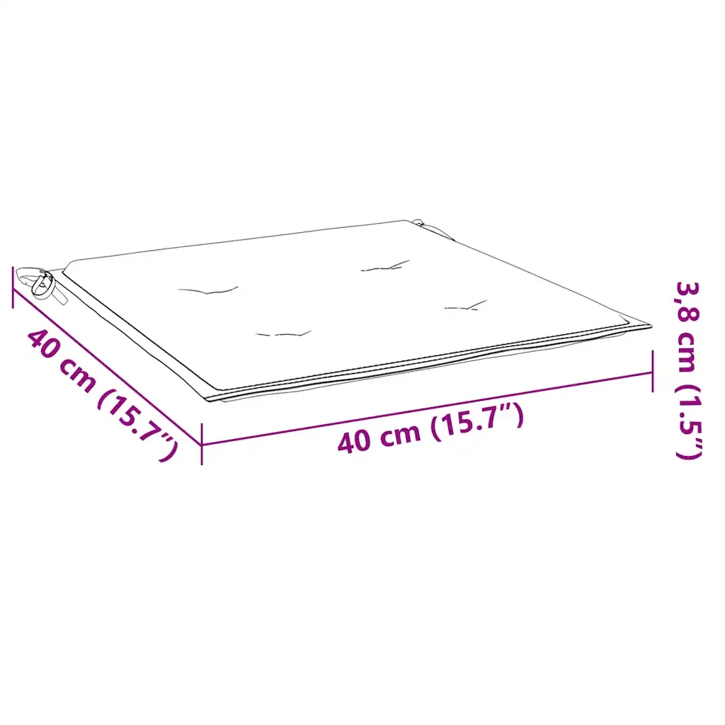 Cuscini per Sedia 4 pz Blu Reale 40x40x4 cm in Tessuto Oxford 314024 - Image 9