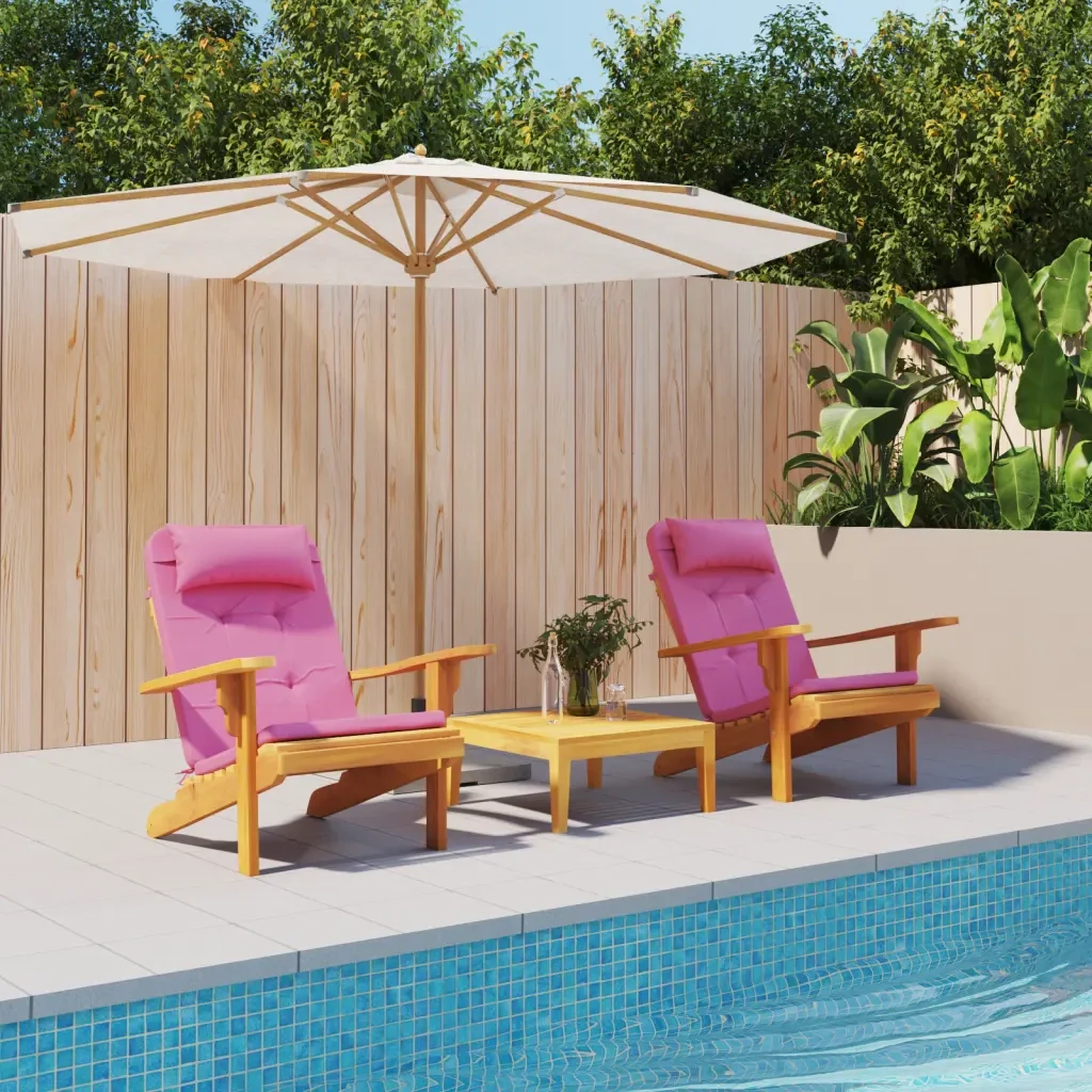 Cuscini per Sedia Adirondack 2 pz Rosa in Tessuto Oxford 361850