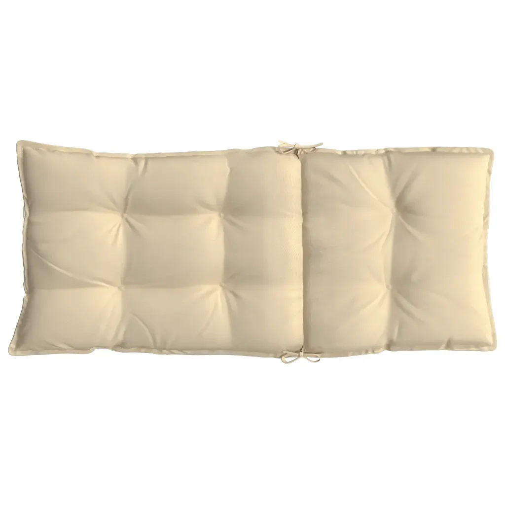 Cuscini per Sedia con Schienale Alto 2 pz Beige Tessuto Oxford 377611 - Image 7