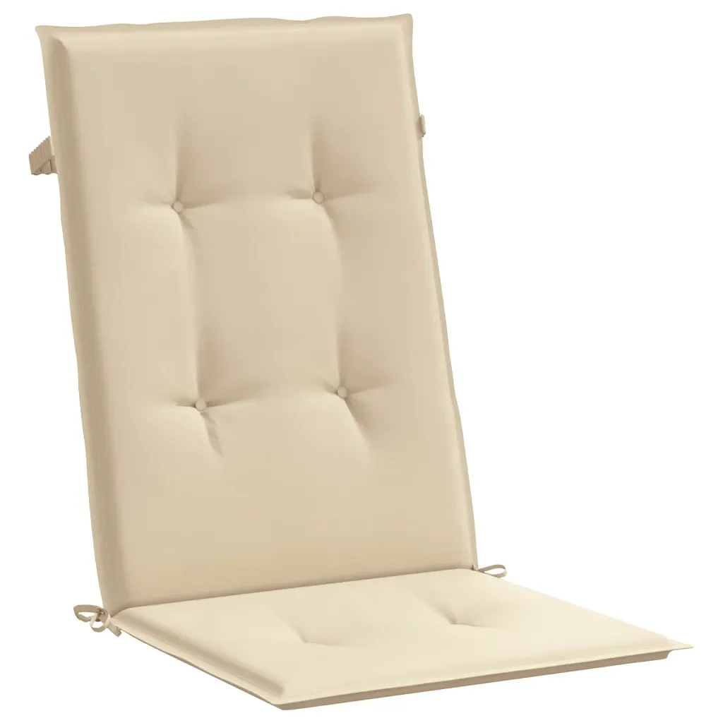 Cuscini per Sedie 2 pz Beige 120x50x3 cm in Tessuto - Image 5